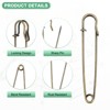 Unique Bargains Durable Sewing Upholstery Spring Lock Blanket Bulk Large Safety Pins 30 Pcs - 2 of 4