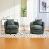 360° Swivel Accent Chair Barrel Chair Single Club Sofa Chair Upholstered Armchair Round Reading Chair - ModernLuxe - 2 of 4