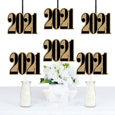 Big Dot of Happiness Gold Tassel Worth The Hassle - 2021 Graduation Decorations DIY Party Essentials - Set of 20