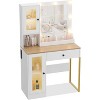 Premium Vanity Desk WithaVanity Desk with Mirror,Built-in Outlets&USB Ports,Spacious Drawers&Storage Cabinet,Makeup Dressing Table for Bedroom - 4 of 4