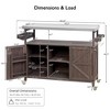 Kumasinova 50" Kitchen Island on Wheels,Outdoor Grill Cart with Stainless Steel Top,Kitchen Cart with Spice Rack,Rolling Cart with Towel Bar for Patio - 2 of 4