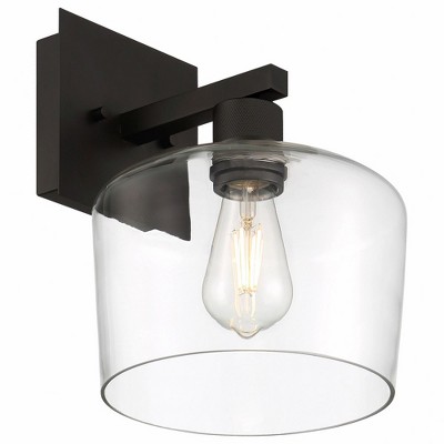 Port Nine Matte Black 12" Dimmable LED Wall Sconce
