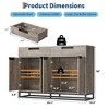 55" Buffet Cabinet with Storage,Large Kitchen Accent Modern Sideboard Cabinet with 2 Drawers and 4 Doors,Coffee Bar Buffet Table for Kitchen,Dining - 3 of 4