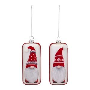 Melrose Glass Snowflake Gnome Tree Ornament (Set of 12) - 1 of 4