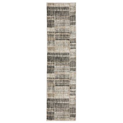 Oriental Weavers Cambria 055X2 Tan/ Charcoal Indoor Area Rug - 1'10" x 7'6"