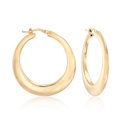 Ross-Simons Italian 14kt Yellow Gold Graduated Hoop Earrings