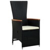 vidaXL Outdoor Dining Set Black Poly Rattan XXL Foldable - 4 of 4