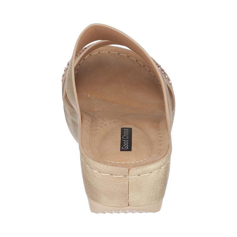 GC Shoes Tera Embellished Comfort Slide Wedge Sandals, 3 of 6