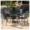 Lisbon 5pc Wicker Patio Dining Set - Brown - Christopher Knight Home: Weather-Resistant, No Assembly, Galvanized Steel Hardware - 4 of 4