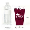 Big Dot of Happiness Maroon Graduation Party Favor Popcorn Treat Boxes - Set of 12 - 2 of 4