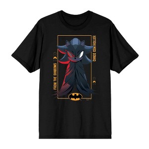 DC x Sonic the Hedgehog Chaos Controller Shadow X Batman Adult Crew Neck Short Sleeve T-Shirt - 1 of 2