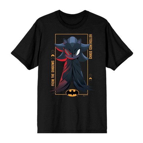 DC x Sonic the Hedgehog Chaos Controller Shadow X Batman Adult Crew Neck Short Sleeve T-Shirt - image 1 of 2