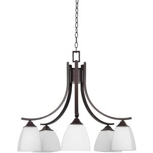 Sunset Lighting Starling 5-Light 100W  Chandelier Down in Provincial Bronze - 1 of 3