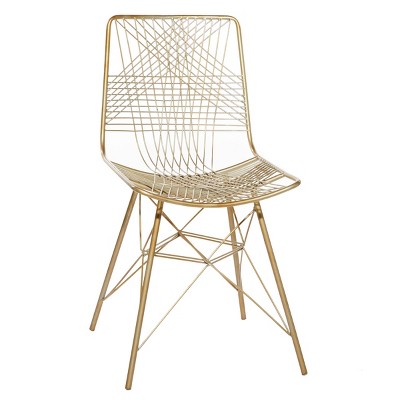 Contemporary Metal Dining Chair Gold - Venus Williams Collection