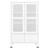 vidaXL Storage Cabinet Office Cabinet with Mesh Doors for Living Room Metal - 3 of 4