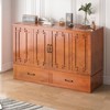 Mjkone Queen Murphy Bed with Mattress,Foldable Space-Saving Cube Cabinet Bed - 3 of 4