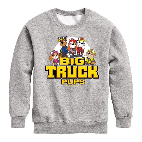 Boys Paw Patrol Big Truck Pups Graphic Long Sleeve Fleece Sweatshirt Target