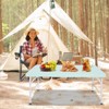 AZL1 Life Concept Folding Table 4ft Portable Easy Clean Stable Foldable No Assembly with Handle for Camping Parties Home, Blue, 27.95"*26.38"*3.54" - 2 of 4