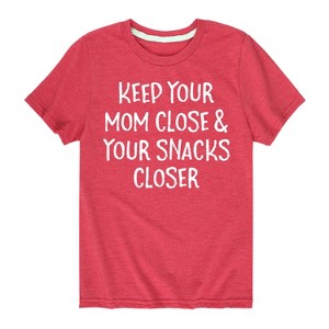 Boys' - Instant Message - Mom Close Snacks Closer Short Sleeve Graphic T-Shirt - 1 of 4