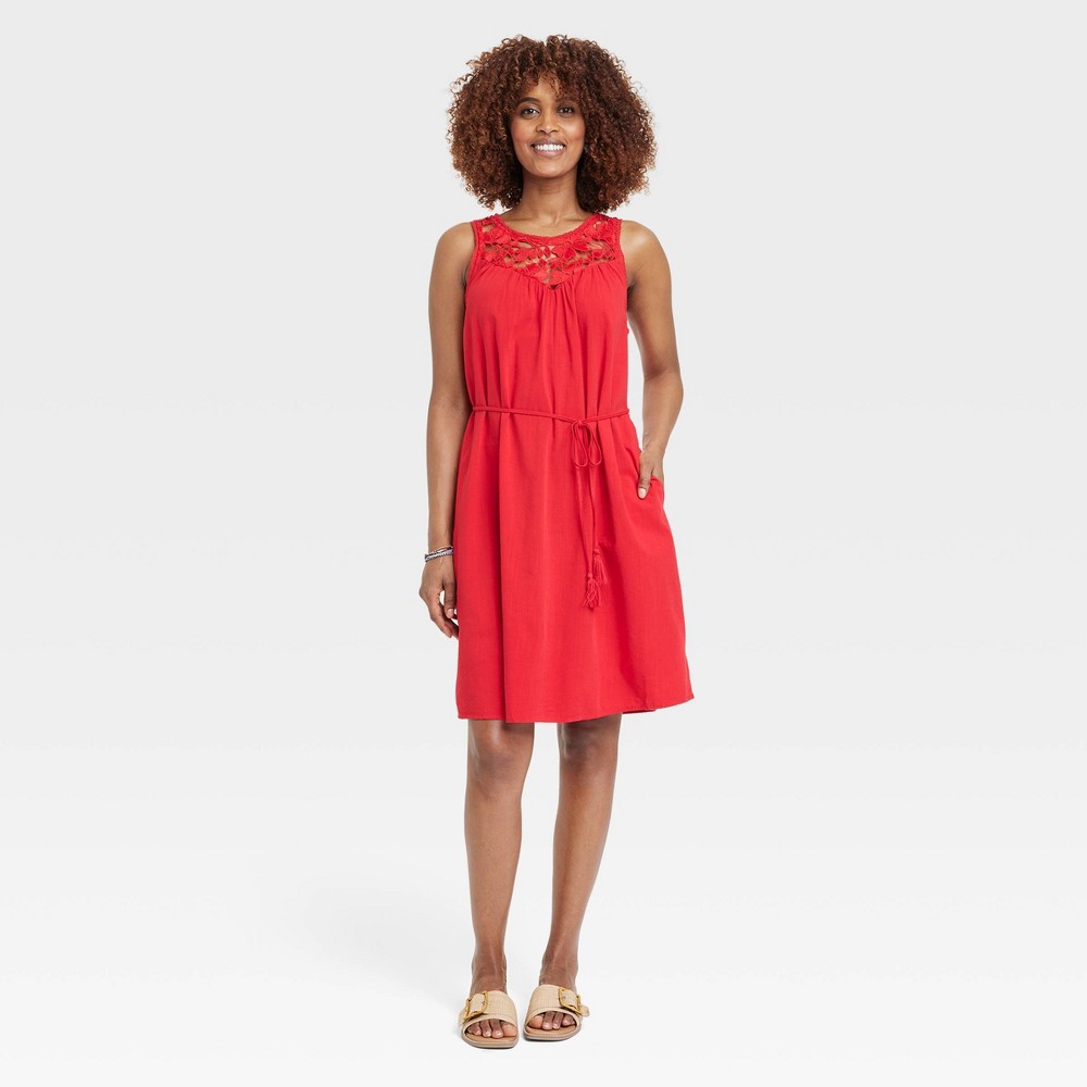 Women's Sleeveless Tank Dress - Knox Rose™ Berry Red S