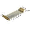 Angel Sar Extendable Bathtub Tray, 24-29 Inch Acrylic & Aluminum Bath Caddy with Anti-Slip Mat, Clear & Gold - 3 of 4