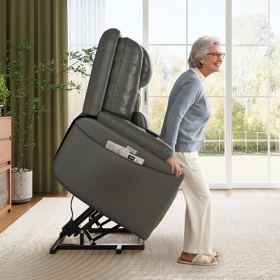 Power Lift Recliner Chair for Elderly - Electric Adjustable Recliner with USB, Remote & Cup Holders - Heavy Duty Lift Chair for Living Room