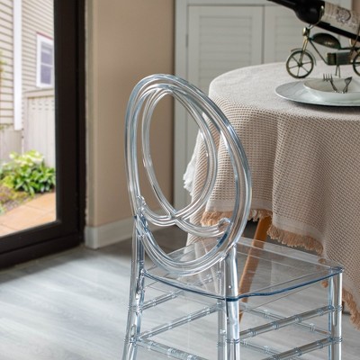 Crystal Clear Acrylic Armless Dining Chair, 36" Height