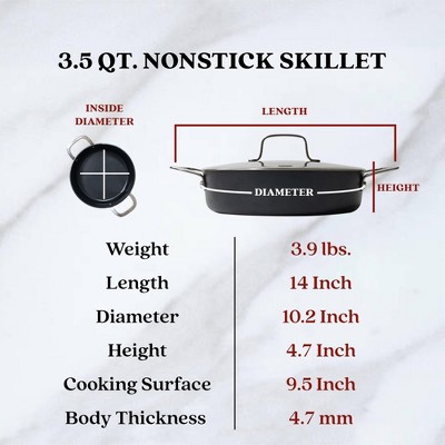 Alva Maestro 9.5" Gray Ceramic Nonstick Sauté Pan with Stainless Steel Lid