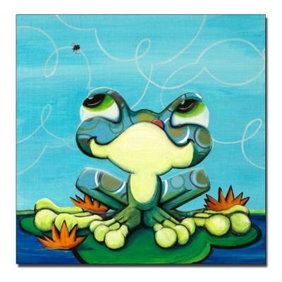 Trademark Fine Art -Sylvia Masek 'Frog's Lunch' Canvas Art