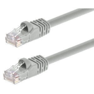 Monoprice Cat5e Ethernet Patch Cable - 14 Feet - Gray | Network Internet Cord - RJ45, Stranded, 350Mhz, UTP, Pure Bare Copper Wire, 24AWG - 1 of 4