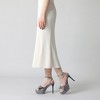 Perphy Women's Open Toe Bow Strap Slingback Stiletto High Heels Plaid Sandals - 4 of 4