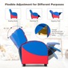 Infans Kids Recliner Chair Gaming Sofa PU Leather Armchair w/Side Pockets Blue - 4 of 4