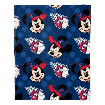 MLB Cleveland Guardians Mickey Silk Touch Throw Blanket and Hugger
