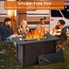 44 Inch Propane Fire Pit Table, 50000BTU Rectangle Fire Table with Cover & Rain Cover, Sturdy Steel and Iron Fence Surface, CSA Safety Certified - 4 of 4