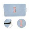 Unique Bargains Corduroy Rectangular Letter Makeup Bag Sky Blue 1 Pc - 4 of 4