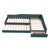 PAGED Twin Size Upholstered Daybed Wooden Bed Frame with Cat Ears Shaped Headboard for Bedroom and Living - 4 of 4
