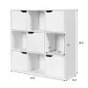 Costway 9 Cube Bookcase Cabinet Wood Bookcase Storage Shelves Room Divider Organization - 2 of 4