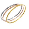 Adornia Tarnish Resistant Tri-Color Trio Bangle Set - 4 of 4