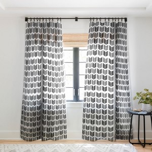 Avenie Boho Arrows Black 96" x 50" Single Panel Sheer Window Curtain - Society6 - 1 of 4