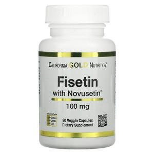California Gold Nutrition Fisetin with Novusetin, 100 mg, 30 Veggie Capsules - 1 of 4