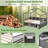 Infans Twin Size House Bed Wooden Platform Bed Frame with Roof & 14 Storage Cubes - 4 of 4