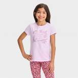 Girls' Short Sleeve Graphic T-Shirt - Cat & Jack™ Light Purple