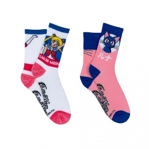 Womens Sailor Moon Luna Crew Socks, 2-Pack - 1 of 2