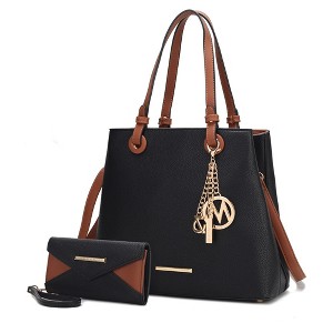 MKF Collection Kearny Vegan Leather Women’s Tote Bag with Wallet by Mia K- 2 pieces - 1 of 4