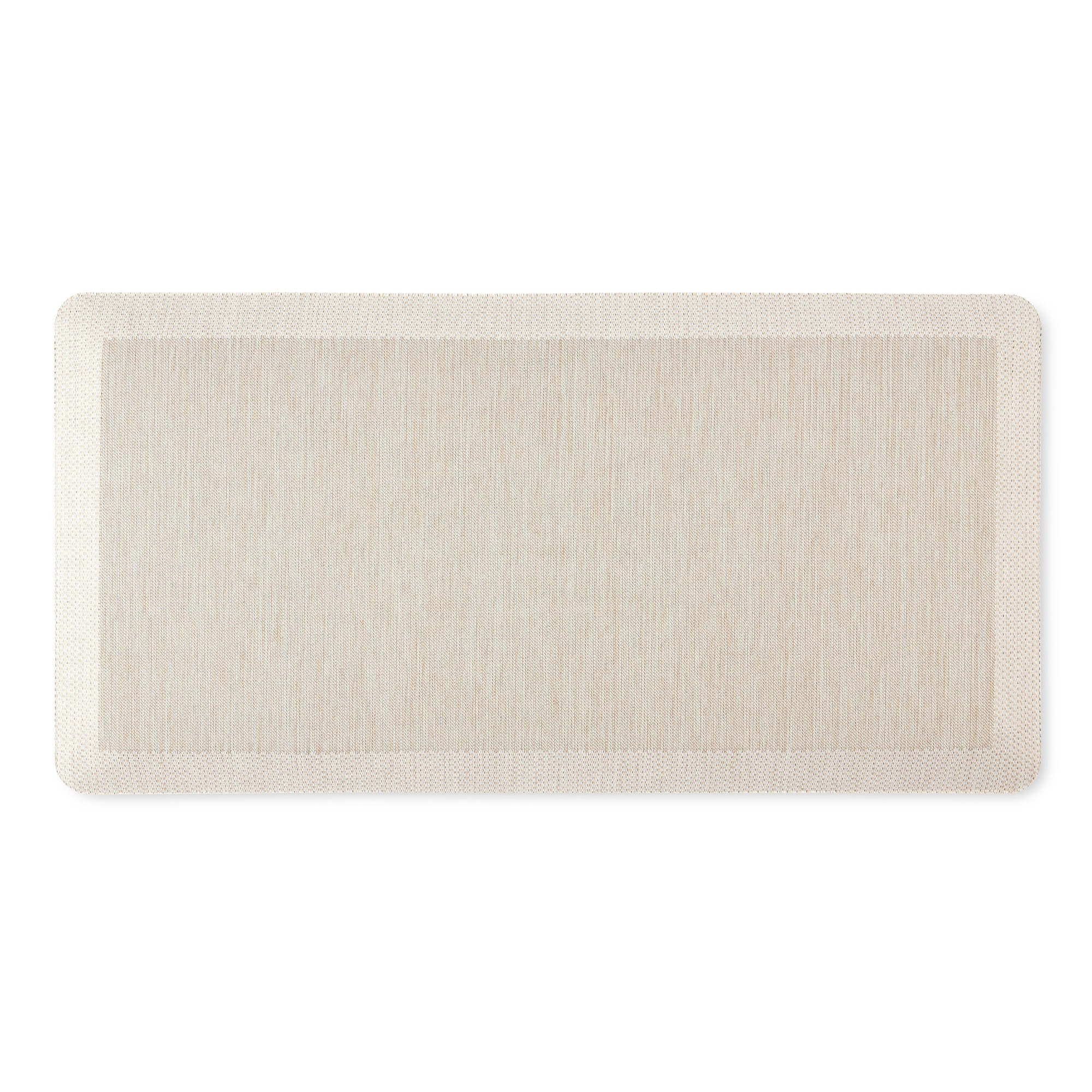 MARTHA STEWART Mira Modern Heathered Anti-Fatigue Air-Infused Kitchen Mat, Beige, 19.6"x39"