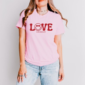 S.W.Smiley Love Smile - Women's Short Sleeve Graphic T-Shirt - 1 of 4