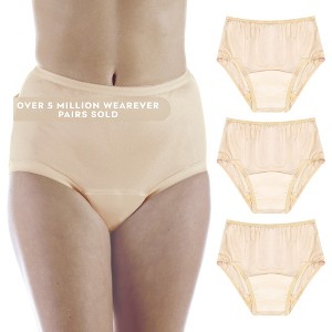 3-Pack Wearever Women's Nylon Incontinence Panties - 1 of 4