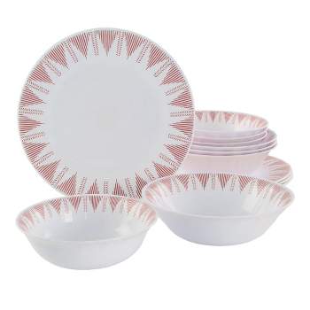 Luminarc Diwali Round 18pc Opal Glass Dinner Set Dinnerware Tableware  Plates NEW