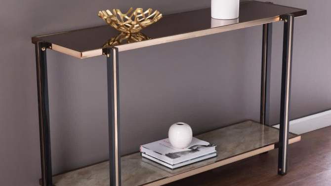 Carswaf Console Table with Mirrored Top Champagne - Aiden Lane, 2 of 11, play video