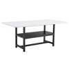 YOOCOZZ  71 × 35.4" Dining Table, 4 Black Textured MDF Tabletop, Lower Storage Platform - 2 of 4